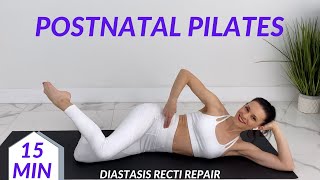 Postnatal Pilates with Diastasis Recti Exercises Core Healing After Pregnancy Postpartum Pilates [upl. by Eibrad]