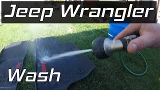 Cleaning quotJeep WranglerquotJL Plus Check Out Mopar Floor Mats  Jeep Wash amp Talk [upl. by Doniv]