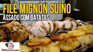 Receitas de Filé Suíno Assado com Batatas  Tv Churrasco [upl. by Dibrin213]