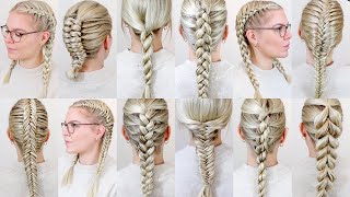 How To Braid Your Own Hair For Complete Beginners  15 EASY Braids For Summer FULL TALK THROUGH [upl. by Rramel958]