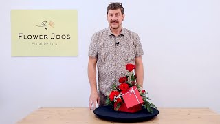 How To Make A Floral Christmas Gift Box Design [upl. by Ydaj]