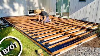 How To Build A Low Profile Deck Patio Part 1 of 2 [upl. by Hibben]