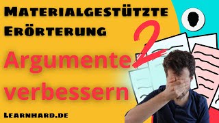 Materialgestütze Erörterung  Argument verbessern  typische Fehler [upl. by Gilba650]