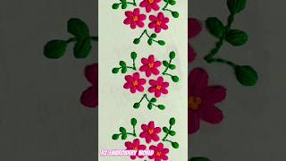 Quick And Simple Flower Hand Embroidery Stitch Tutorial embroidery handembroidery diy craft [upl. by Ilarin]