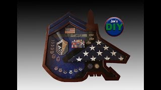 Military Shadow Box F16 and Rank Air Force  Jons DIY [upl. by Anatnahs]