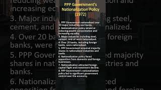 Nationalization Policy of 1972  Short Gk Series  Episode 27 shorts youtubeshorts [upl. by Olivette]