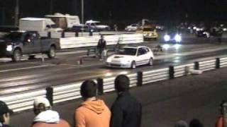 J32A2 V6 Civic first run down drag strip [upl. by Heshum987]