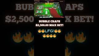 LFG 2500 MAX BET Bubble Craps Roll 955🔥🔥🔥Bluffinbob Realbrettski Shorts Casino Dice [upl. by Ramedlab]