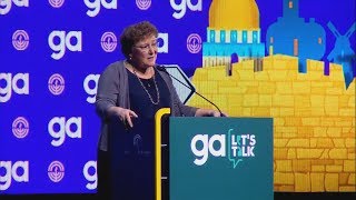 Inspiring bereaved mother Miriam Peretz at GA 2018 [upl. by Baryram]