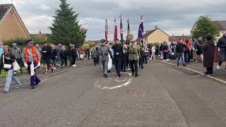 Greengairs Thistle Flute Band  Larkhall Purple Heroes Parade 08062024 [upl. by Assilrac680]