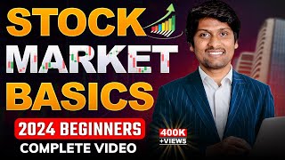 Stock Market Basics 2024 Beginners Complete Video [upl. by Alaj780]