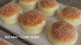 Homemade Hamburger Buns  Classic amp Big Mac quotClubquot  Straight Dough Method [upl. by Aissirac]