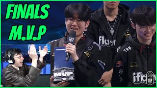 Caedrel Reacts To Zeus Getting Worlds Finals MVP [upl. by Rhines912]