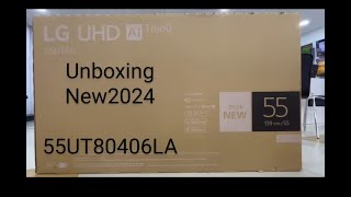 LG 2024 New 55UT80406LA Ultra 4k Smart TV Unboxing WebOS amp ThinQ AI [upl. by Airamanna236]