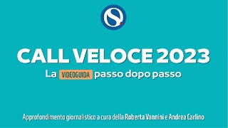 VIDEO TUTORIAL  Call veloce come fare la domanda senza errori [upl. by Nofpets]