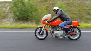 Thierrys Laverda 750 SFC Replica first ride [upl. by Nylesoj167]