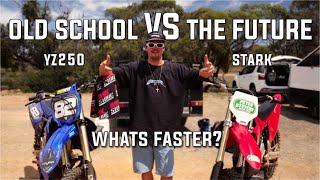 ELECTRIC VS GAS Stark Varg vs YZ 250 two stroke lap time battles [upl. by Petronilla30]