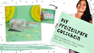 Freizeitpark Gutschein basteln  DIY Freizeitpark Geschenk Explosionsbox  minipresents [upl. by Elpmid15]