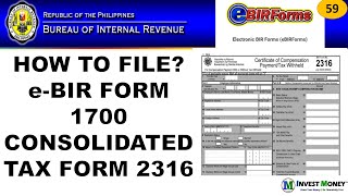 Paano Tax Consolidation eBIR Filing Combine 2 ITR 2316 from 2 Companies to 1700  Step by Step [upl. by Aynekal]