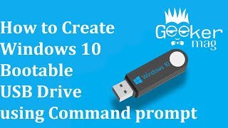 How to Create Windows 10 Bootable USB drive Command Prompt [upl. by Anurb]