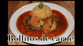 Rollitos de carne rellenos de verdura [upl. by Meakem]