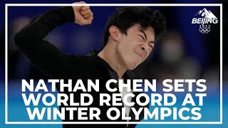 Nathan Chen performs historic routine at Winter Olympics [upl. by Monney]