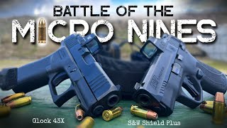 Glock 43X vs SampW Shield Plus  Battle of the Micro 9s [upl. by Anaela842]