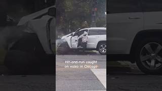 Man takes off running after causing an accident in Chicago Illinois [upl. by Giana]