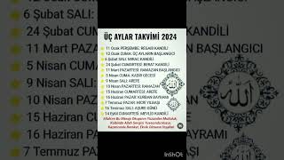 Üç Aylar Takvimi 2024 Bismillahirrahmânirrahîm [upl. by Ahtram]