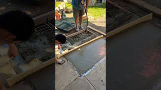 Almost Done Filling Cement Concrete On The Patio Backyard shorts [upl. by Oulman417]