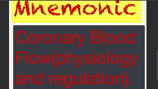 Coronary Blood Flow physiology and regulation [upl. by Ak]