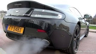 Aston Martin V12 Vantage  Cold engine start up  Small revs [upl. by Konopka]