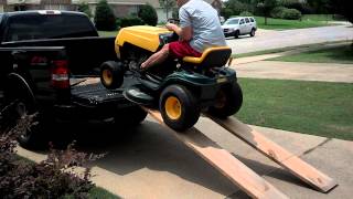 How not to get a lawn mower in your truck [upl. by Aratal]