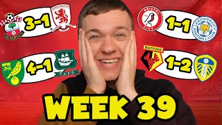 MY CHAMPIONSHIP WEEK 39 SCORE PREDICTIONS [upl. by Leonhard]