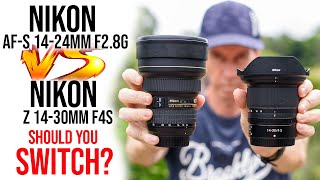 Nikon AFS 1424 F28G VS Nikon Z 1430 F4S  Should You Switch [upl. by Omlesna96]