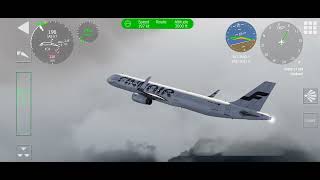 Hammerfest to SvalbardFinnair A321low visibility [upl. by Akirrehs]