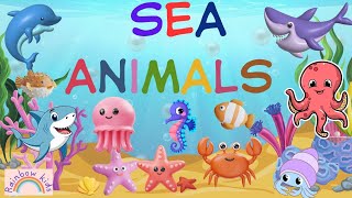 Sea Animals for kids  Aquatic Animals Names and videos English Vocabulary [upl. by Jurdi]