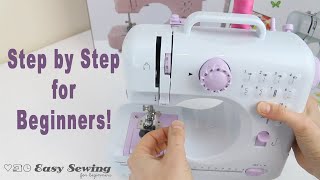 How to Operate a Portable Mini Sewing Machine FHSM 505  NEX Sewing Machine [upl. by Zela]