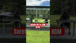 Surefire RC1 vs KGM R556 suppressor comparison rifle AR15 shooting range florida [upl. by Enimasaj]