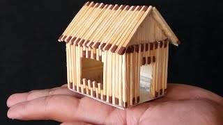 How To Make A Match House with different idea very easy [upl. by Eimrots]