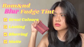 Romampnd Blur Fudge Tint  Review Swatches and Comparison for Shades 01 04 07 08 [upl. by Franzoni]