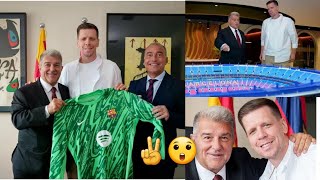 Szczesny UNVEILED Barcelona new goalkeeper ✌️FINALLY announced to replace Ter Stegen [upl. by Beera]