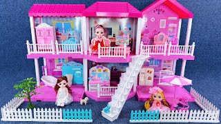 16 Minutes Satisfying with Unboxing Barbie Dream Princess Villa Set，Happy Family Toys Review  ASMR [upl. by Enoitna919]