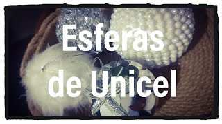 ESFERAS NAVIDEÑAS con bolitas de unicel fácil y económicas  By MONSE MEDINA [upl. by Livy650]