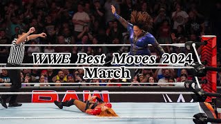 WWE Best Moves of 2024 March [upl. by Imarej281]