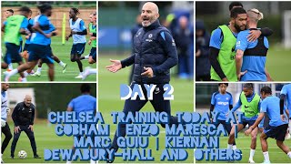 Chelsea Training Today At Cobham  Enzo Maresca  Marc Guiu  Kiernan DewsburyHall And Others [upl. by Devi]