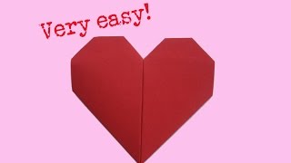 Fold heart  very easy way  how to make a paper heart  folding [upl. by Hudson]