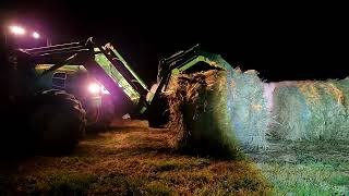 DARK NIGHT of Farm WORK SAVE THEM The Bales will ROT if not Wrapped NOW [upl. by Kienan665]