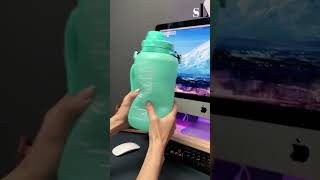 Collapsible Water Bottles 64 OZ Silicone Water Bottle With Time 😍😍😮 [upl. by Eelam]