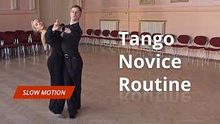 Tango Novice Level Choreography  Fallaway Whisk Bounce Fallaway [upl. by Kerrin949]